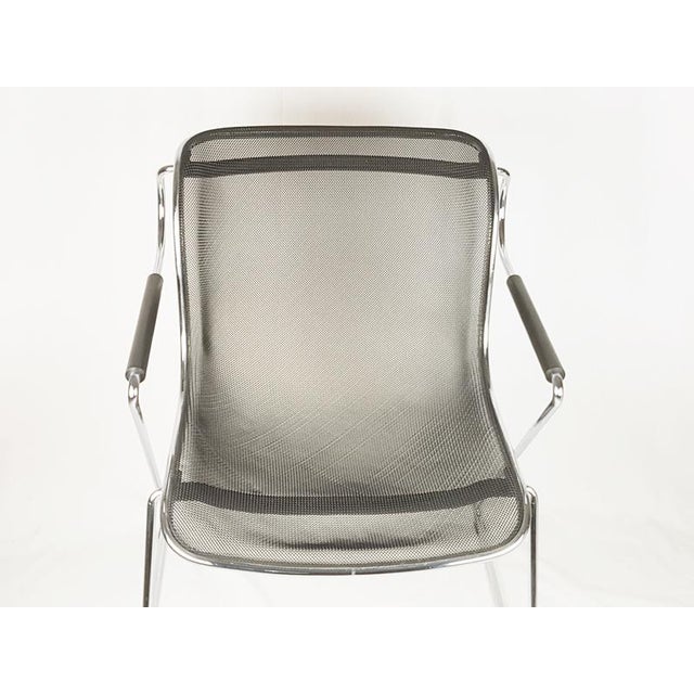 1980s Penelope Armchair in Black and Chrome-Plated Metal by C. Pollock for Anonima Castelli, 1982 For Sale - Image 5 of 14