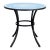 Crate & Barrel Round Mosaic Tile Patio Table With Metal Base For Sale