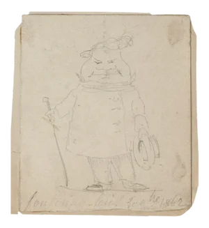 Caricature - Original Drawing In Pencil - 1864 1864