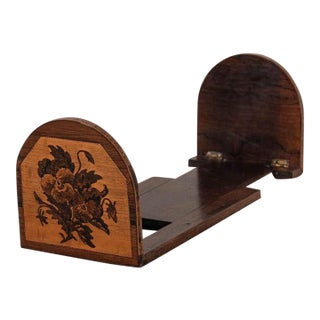 19th Century English Rosewood Inlay Book Slide For Sale