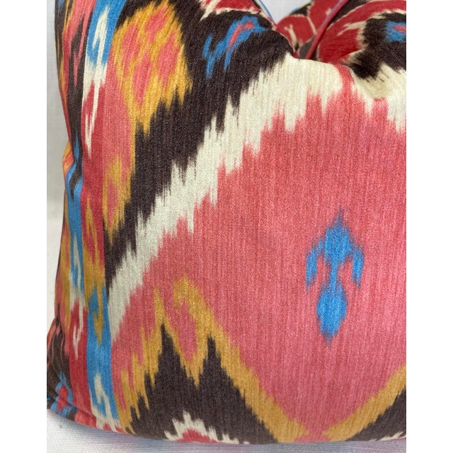 2020s Ikat Velvet 22" Pillows-a Pair For Sale - Image 5 of 5