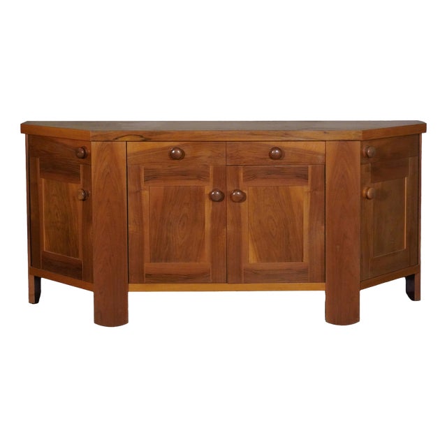 Walnut Sideboard by Sivio Coppola for Bernini, 1970s For Sale