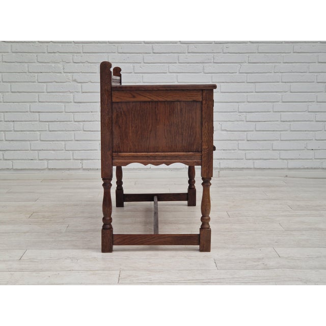 Scandinavian Bench or Sofa in Oak & Sheepskin, 1950s For Sale - Image 4 of 18