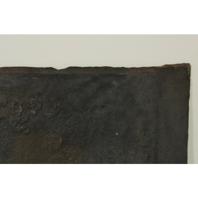Vintage Cast Iron Fireback For Sale In Philadelphia - Image 6 of 12