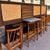 Iconic European Mid Century Modern Teak & Wicker Nesting Dining Suite W/ Credenza, Dining Table & Four Chairs c.1960 For Sale - Image 10 of 18