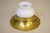 1930s Art Deco Streamline Brass Chrome Milk Glass "Halo" Table Lamp Markel Faries Era For Sale - Image 10 of 10
