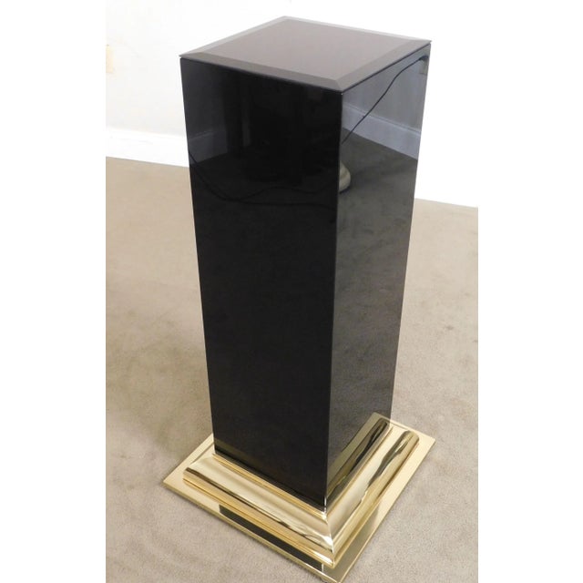 Vintage Modern Black and Gold Pedestal For Sale - Image 11 of 13