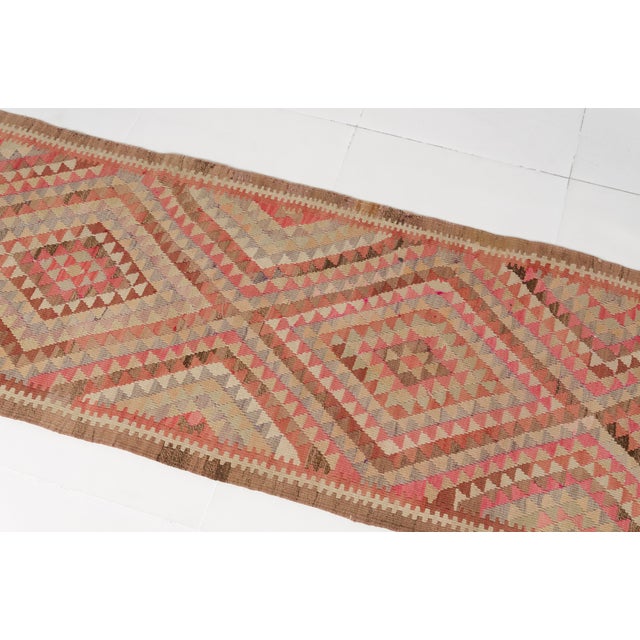 Vintage Minimalist Kilim Rug For Sale - Image 4 of 10