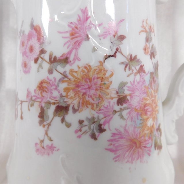 1940s Brunswick Furstenberg Floral Chocolate Pot For Sale - Image 4 of 7