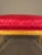 19th Century French Louis XVI Style Gilded Bench With Ruby Red Upholstered Seat, Circa 1890 For Sale - Image 4 of 9
