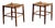 Beechwood Stools with Woven Rush Seats, France, 1950s, Set of 2 For Sale