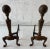 Metal Art & Craft Hammered Cast Iron Andirons - A Pair For Sale - Image 7 of 9