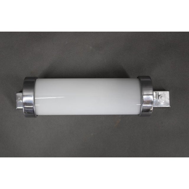 Bauhaus Vintage Bauhaus Chrome and Milk Glass Tubular Wall Light, 1930s For Sale - Image 3 of 12