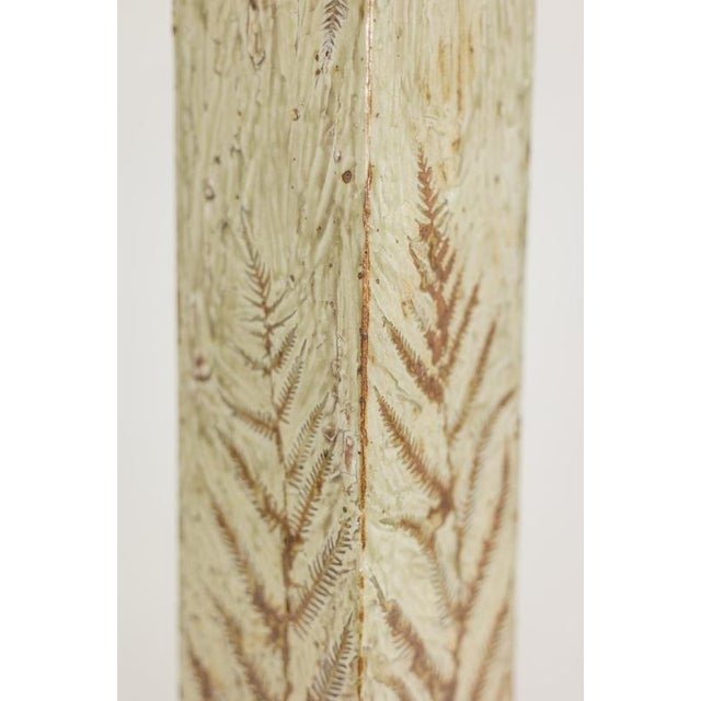 Vintage Brutalist-Style Stoneware Vase with Plant Decoration, 1970s For Sale - Image 6 of 9