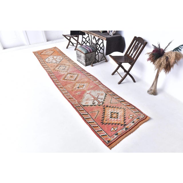 Vintage Runner Rug in Wool For Sale - Image 13 of 13