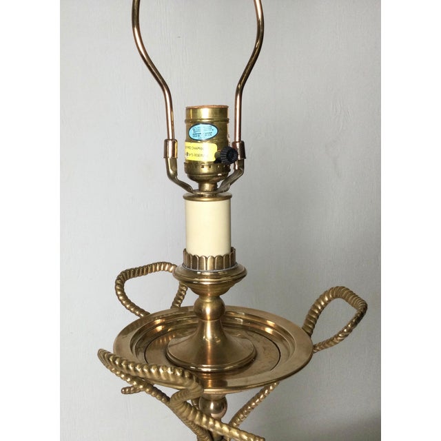 1990s 1990s Cast Burnished Brass Chapman Table Lamp For Sale - Image 5 of 10