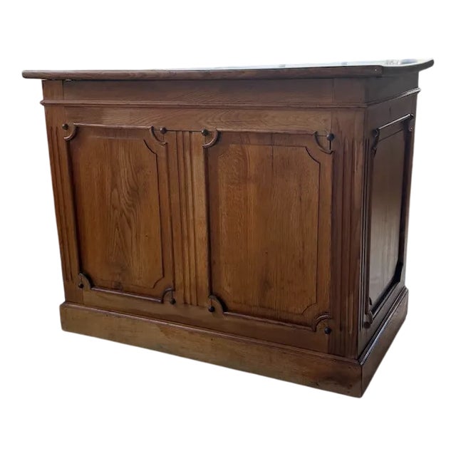 Mid-Century Oak Counter, 1950s For Sale