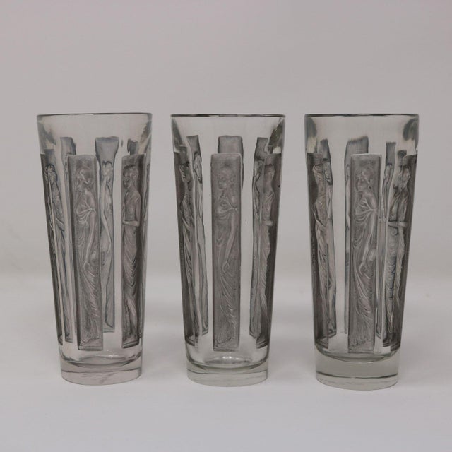 1910s Art Nouveau Rene Lalique Glass Shot Glasses Set of 6 Boxed For Sale - Image 10 of 18
