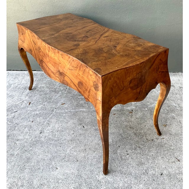 Vintage Italian Burl Wood Writing Desk For Sale - Image 12 of 12