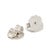 Modern Slane Column Round .12ctw Diamond Stud Earrings, Sterling Silver, Length 10.4 Mm For Sale - Image 3 of 4