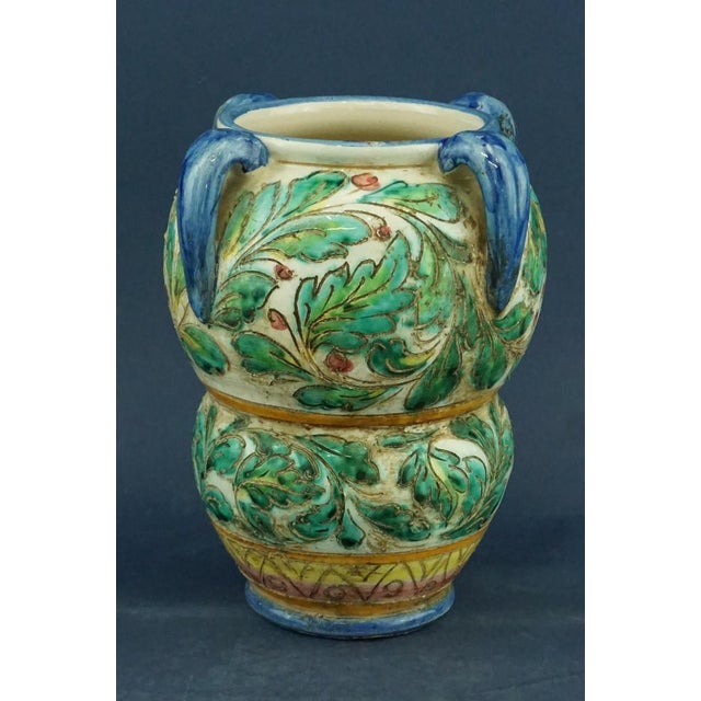 Antique Ceramic Vase with Handles from Fratelli Fanciullacci, 1890s For Sale - Image 3 of 18