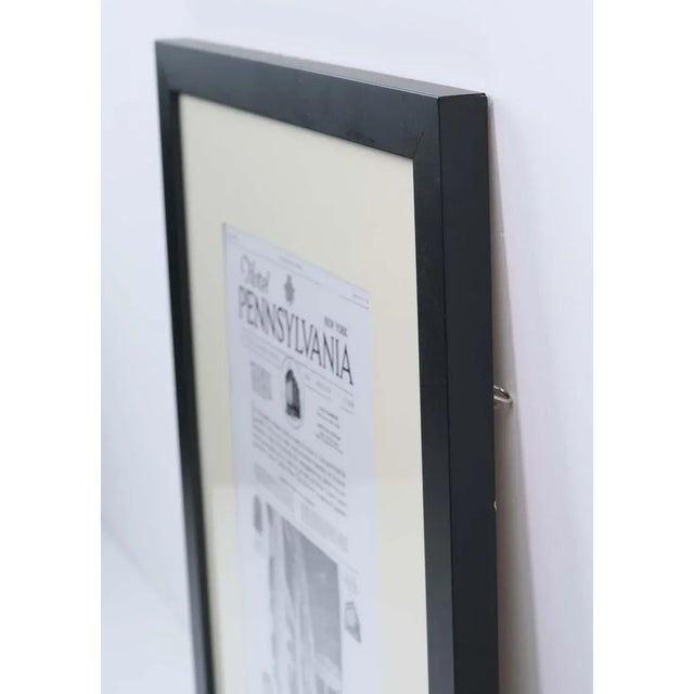 Late 20th Century Framed French Article of the Hotel Pennsylvania New York For Sale - Image 5 of 7