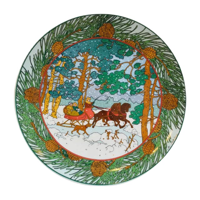 Winter Forest Decorative Plate by K. Blume for Villeroy & Boch, 1970s For Sale