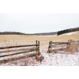 'Quebec Farmland' Contemporary Winter Landscape Fine Art Photography Print, 54 X 36" Canada Photograph For Sale