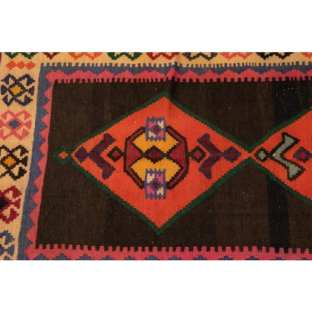 Mid-20th Century Vintage Kilim Runner Rug 4 '4'' X 9' 2''. For Sale - Image 10 of 13