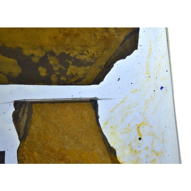 Custom Studio Made Side Table With Resin and Slate Top and Light Up Base For Sale - Image 11 of 13