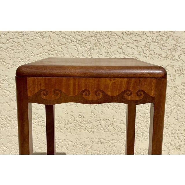 Art Deco Walnut Side Table, 1940s For Sale - Image 4 of 8