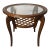 Mid 20th Century Paolo Buffa Style Art Deco Italian Walnut Side Table With Beveled Glass Top For Sale