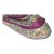 Rare 19thC Chinese Manchu Flowerpot Shoes Embroidered Silk Purple Satin For Sale