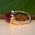 12.5Ct Star Ruby Cabochon Ring With Earth-Mined Diamond Accents: Solid 14k Gold, Size 6.75 For Sale - Image 9 of 9