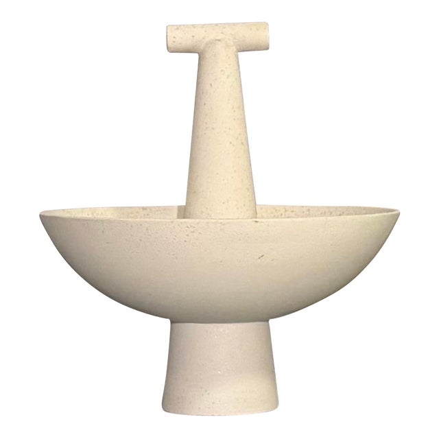 Champion Bowl by Studio a (Global Views) in a Soft Ivory Finish Small For Sale