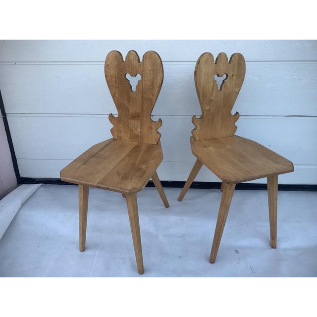 Set of Cherrywood Chairs, 1970s For Sale - Image 16 of 17