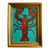 Original Oil Painting of a Lobster on Turquoise Background by Alexandra Brown For Sale