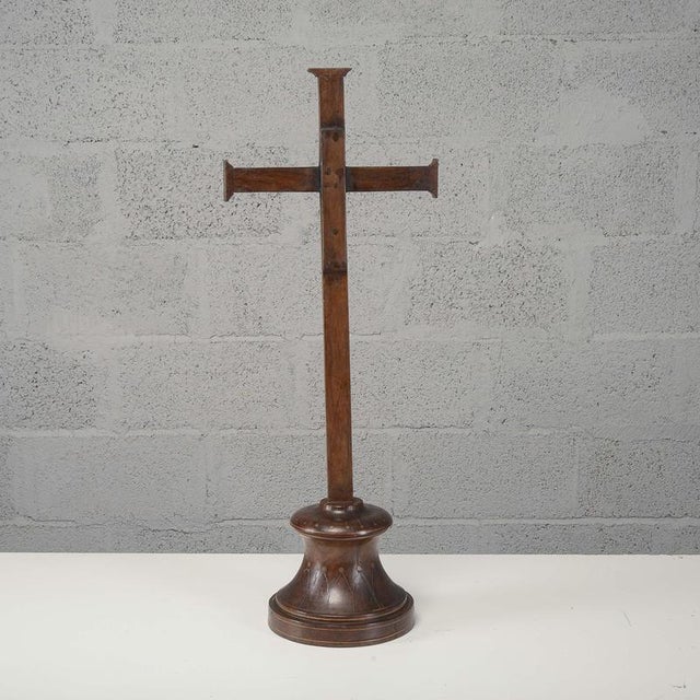 Antique Early 19th Century Cross with Inlaid Fillets For Sale - Image 6 of 12