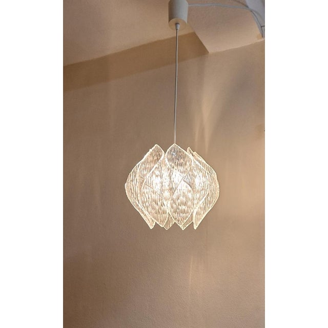 1970s Vintage German Ceiling Lamp with Transparent Plastic Shade by Heilmann, 1970s For Sale - Image 5 of 8
