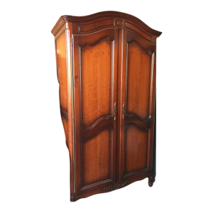Early 20th Century French Carved Cherry Armoire