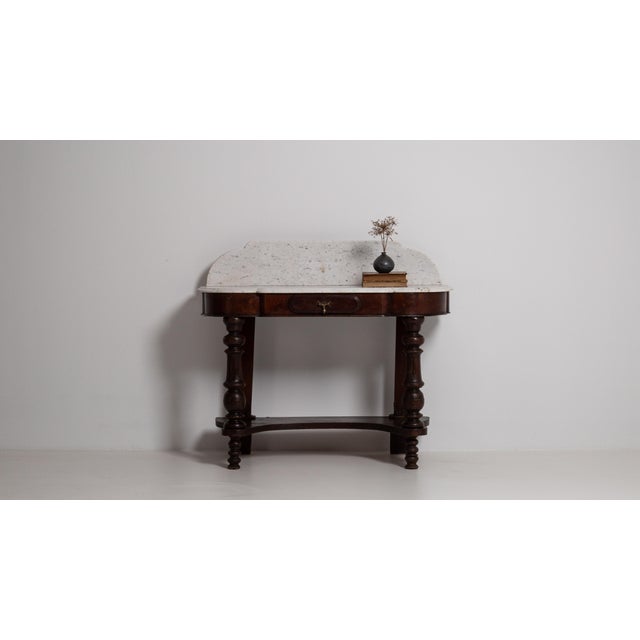 19th Century Victorian Console Table With Marble Top For Sale - Image 11 of 17