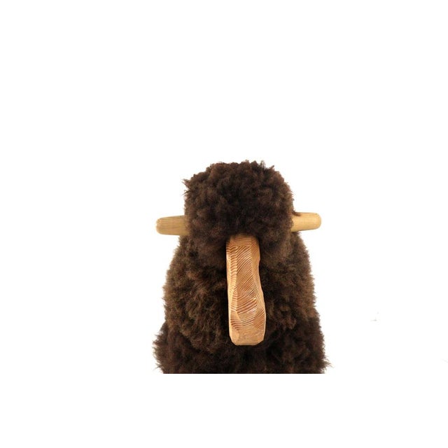 Brown Swing Sheep in Wool from Povl Kjer, Denmark, 1980s For Sale - Image 8 of 14