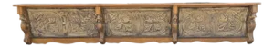 Vintage Wood and Pressed Tin Shelf (Fleur De Lis)