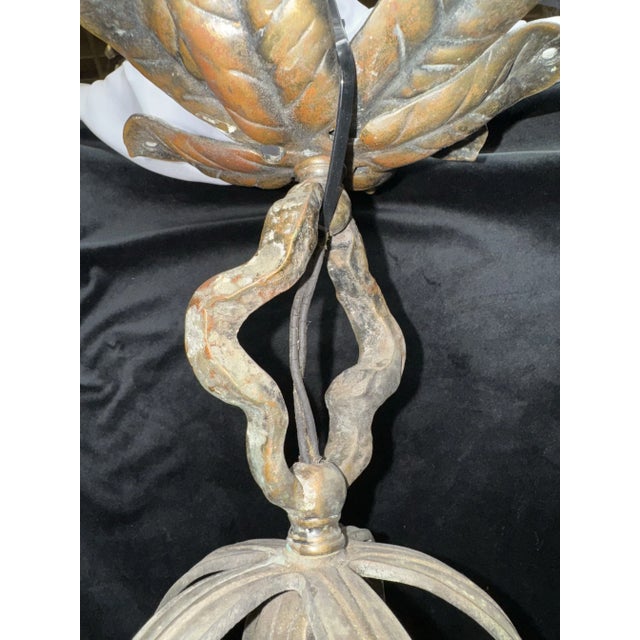 Antique Arts and Crafts Craftsman Art Nouveau Pendant Light, Circa 1910 For Sale In Los Angeles - Image 6 of 12