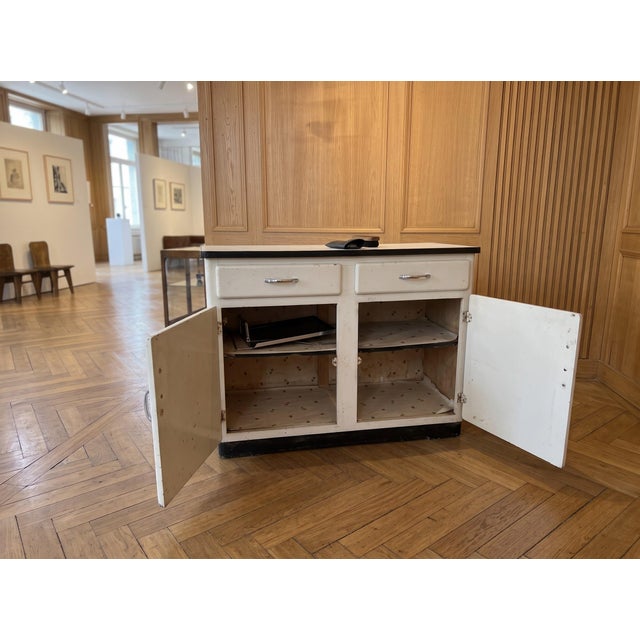 Vintage White Buffet in Wood, 1950s, in Good conditions. Designed 1950 to 1959 This piece has an attribution mark, I am...