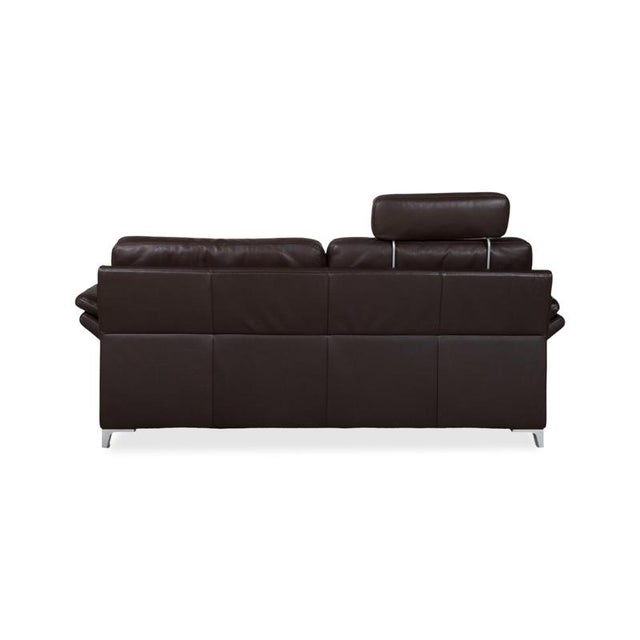 3300 Three-Seater Leather Brown Couch with Manual Function Headrest from Rolf Benz For Sale - Image 14 of 16
