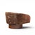 Milo Baughman for Thayer Coggin Mid Century Walnut Swivel Barrel Tub Chairs - Pair For Sale - Image 10 of 12
