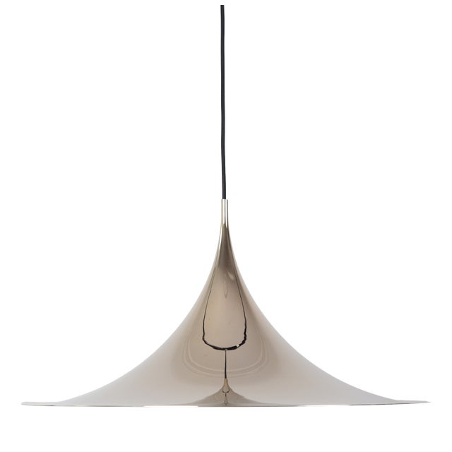 Vintage Semi Pendant Lamp by Bonderup and Thorup for Fog & Mørup, 1968 For Sale