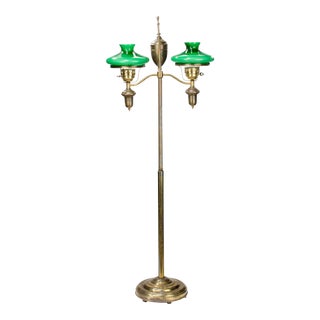 Antique Double Student Kerosene Floor Lamp For Sale
