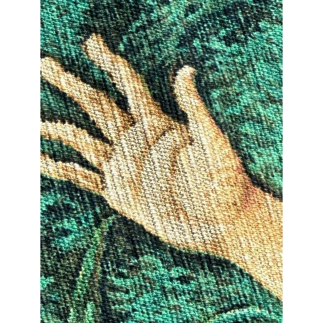 French Screen-Printed Tapestry with Leda and the Swan Motif in the style of Aubusson, 1970s For Sale - Image 14 of 18